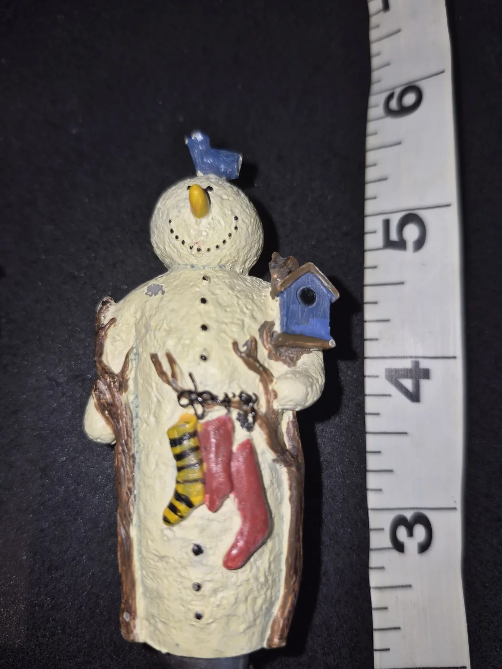 Vintage Christmas Cheese Spreaders Stainless Snowman Knife Knives Set-2